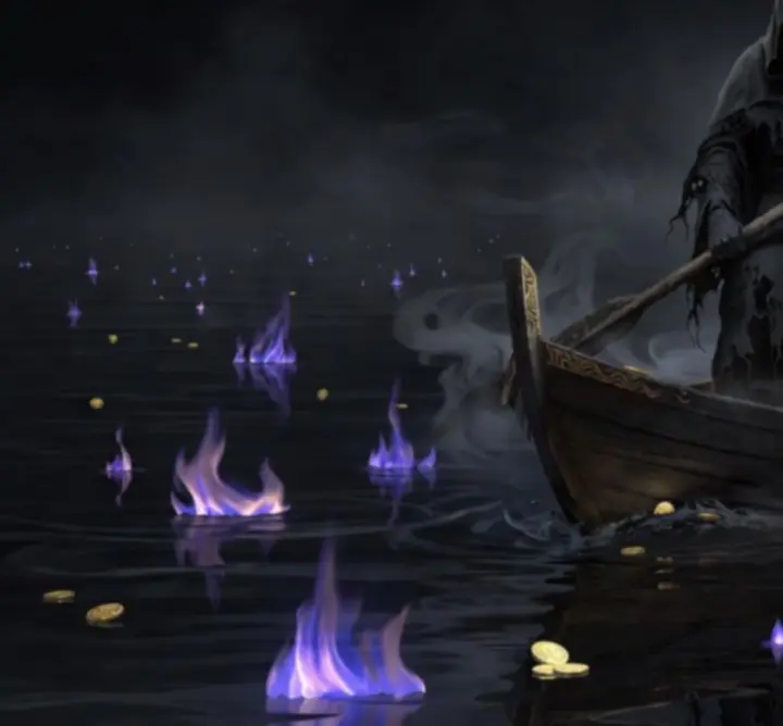 Charon csónakja a Styx folyón